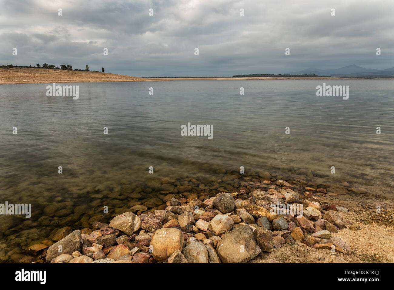 Landscape in the swamp of Gabriel y Galan. Extremadura. Spain Stock Photo