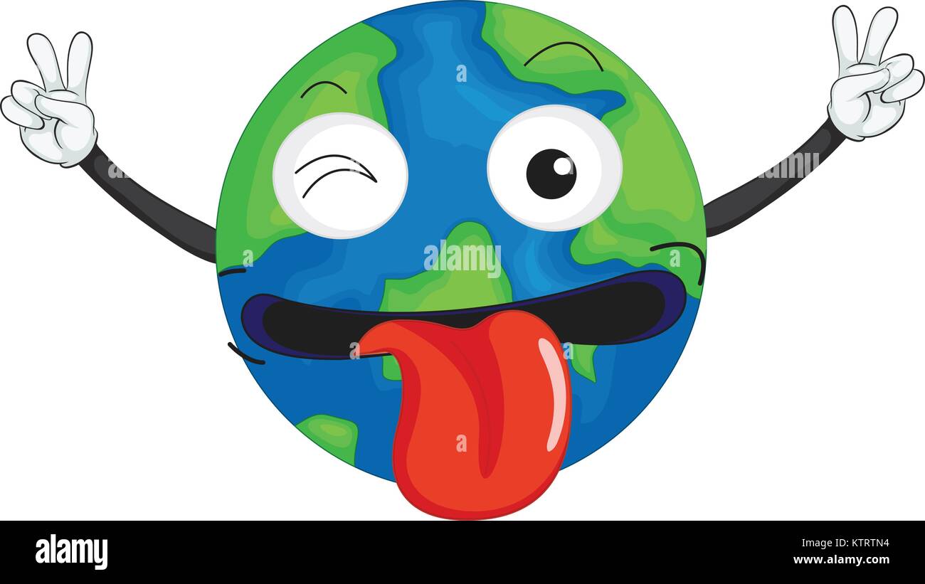 illustration of planet earth on a white background Stock Vector Image ...