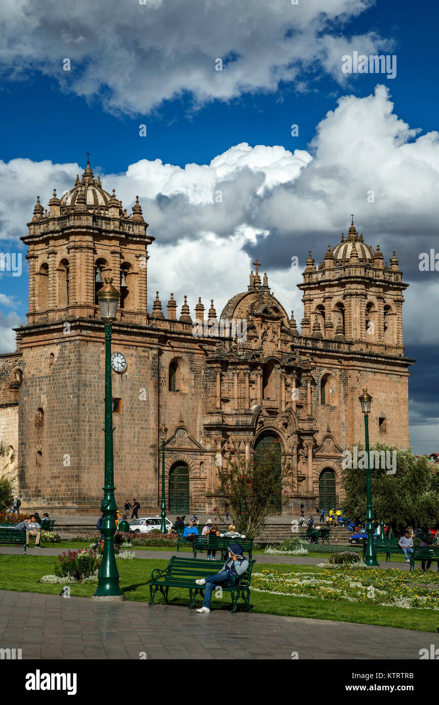 Cusco Cathedral (Nuestra Senora de la Asuncion) on Plaza de Armas, Cusco, Peru Stock Photo