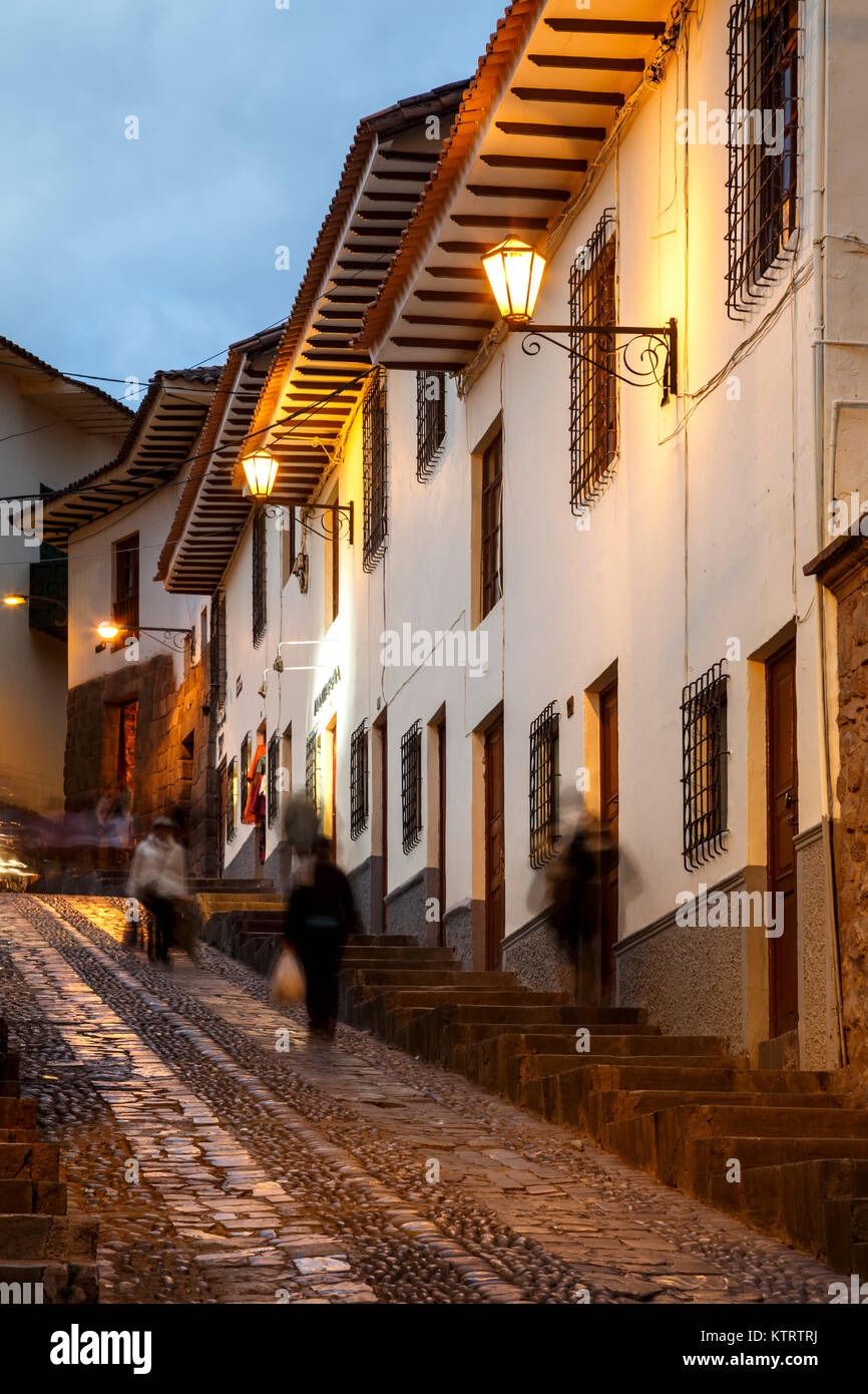 Street scene, Cusco, Peru Stock Photo Alamy
