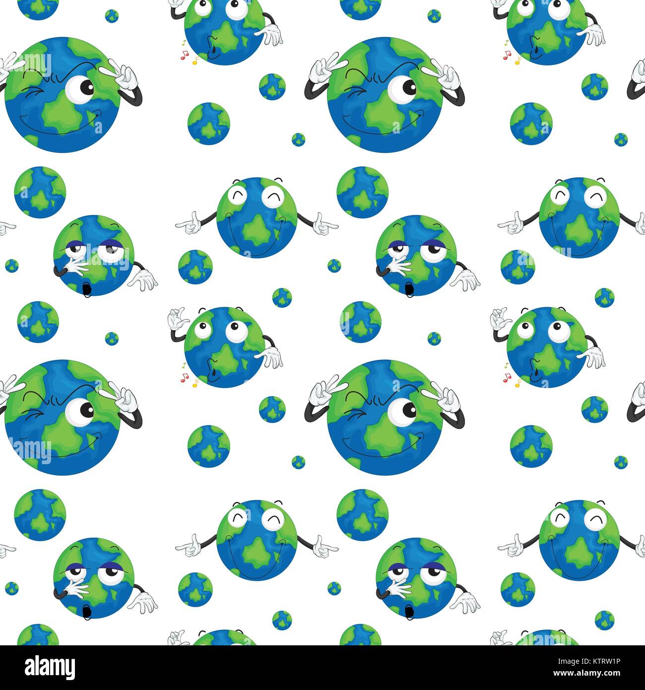 illustration of Planet Earth on a white background Stock Vector Image ...