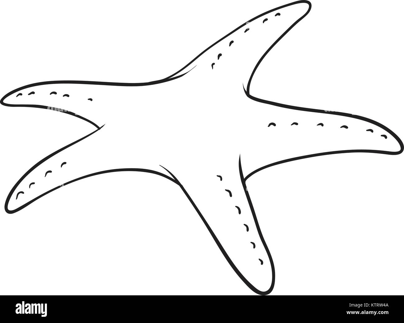 detailed illustration of a star fish outline Stock Vector Image ...