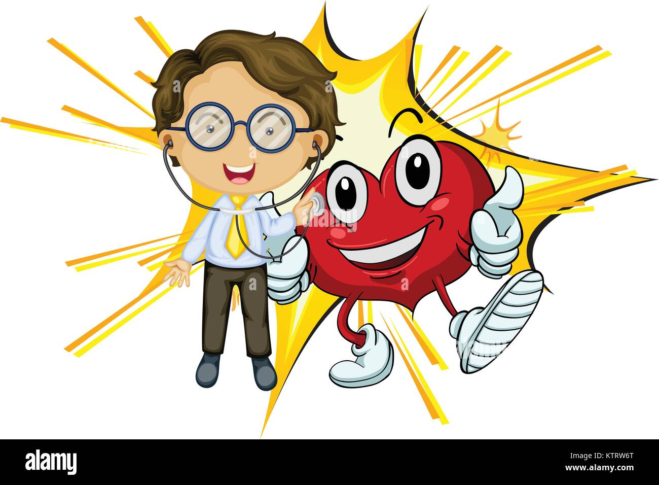 Illustration of a doctore and a heart Stock Vector Image & Art - Alamy