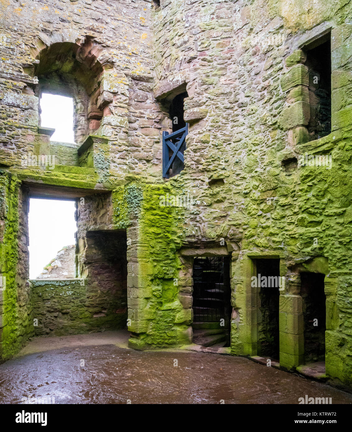 Interior sight in Dunnottar Castle, near Stonehaven, Scotland. Stock Photo