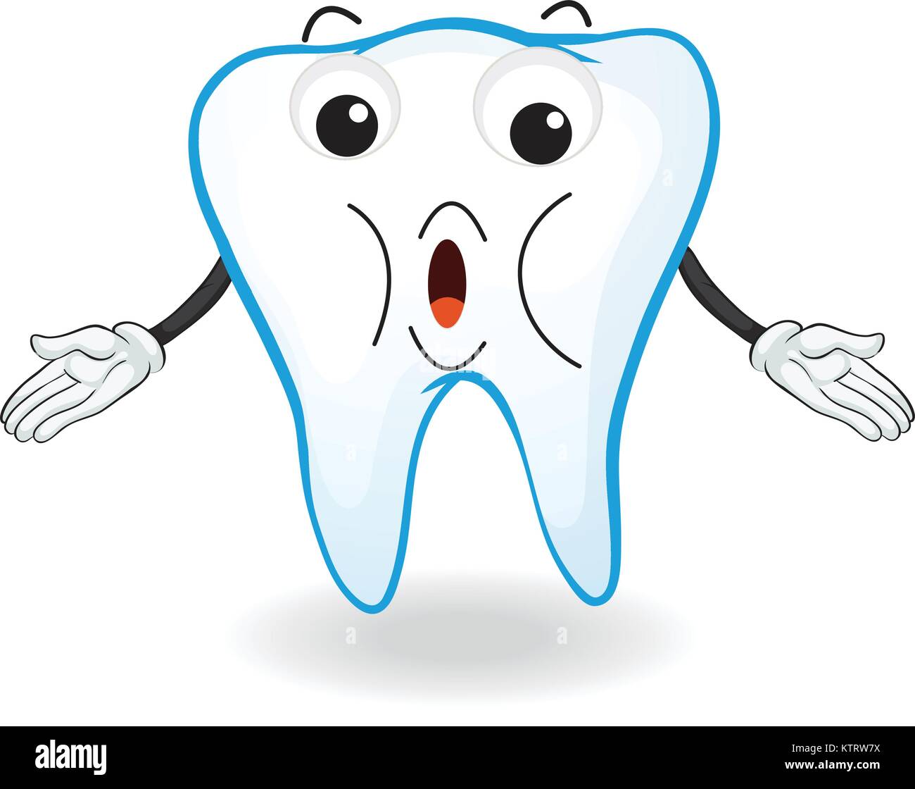 illustration of a tooth on a white background Stock Vector Image & Art ...