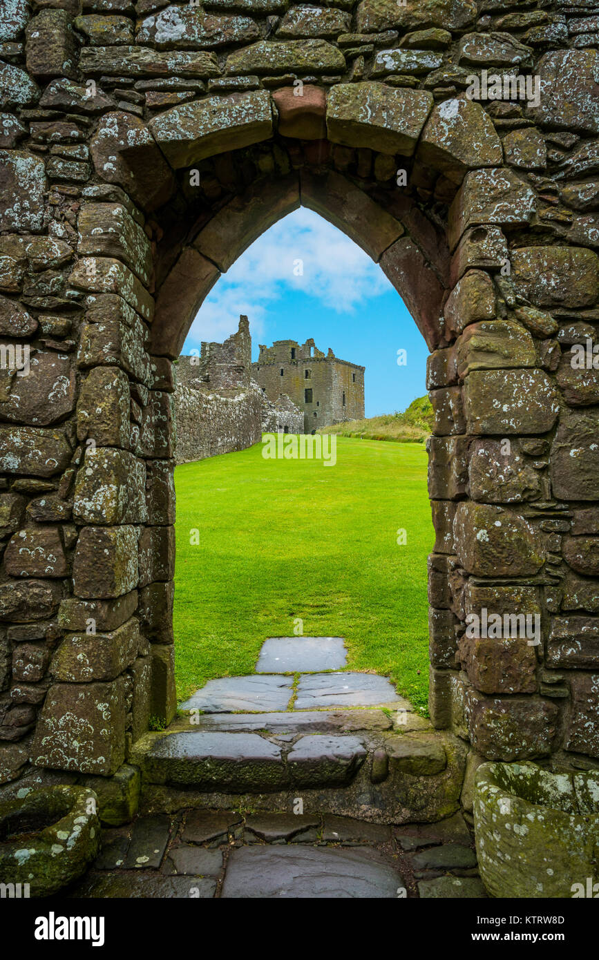 Interior sight in Dunnottar Castle, near Stonehaven, Scotland. Stock Photo