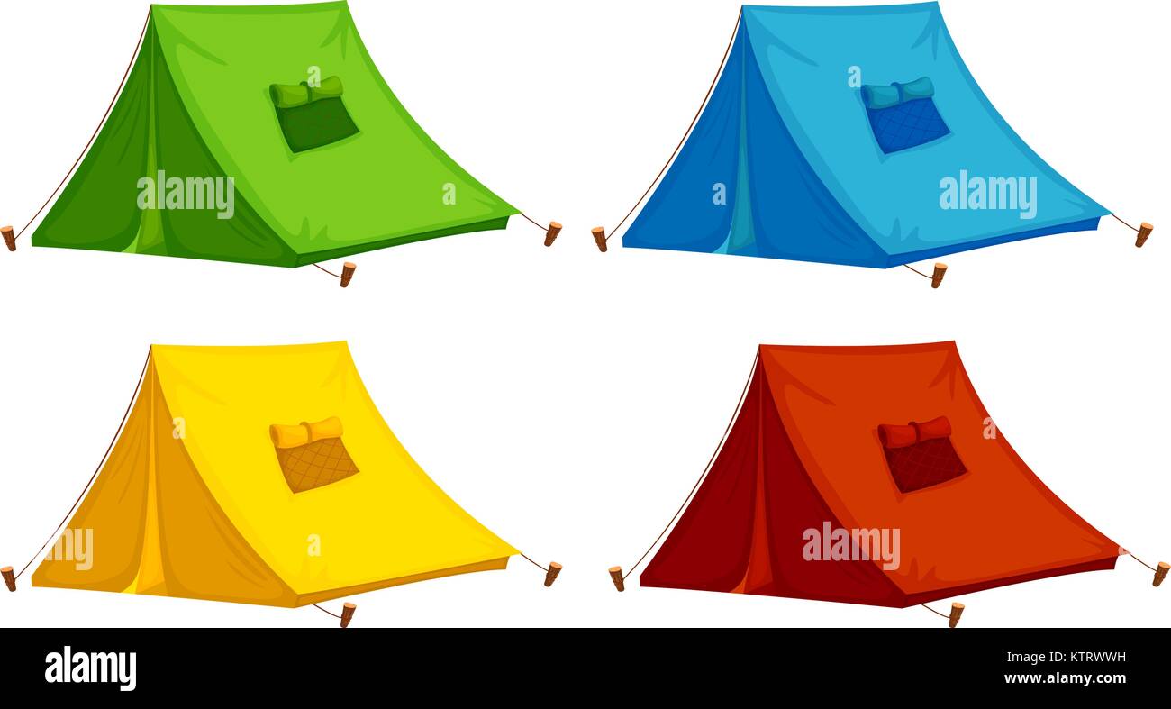illustration of 4 isolated tents Stock Vector Image & Art - Alamy