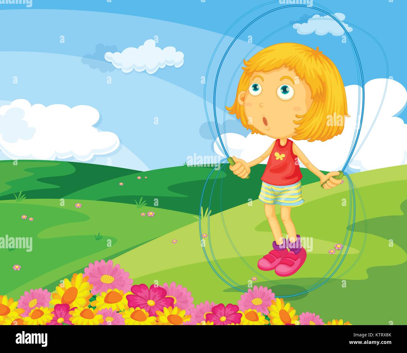Illustration of kids in the park Stock Vector Image & Art - Alamy