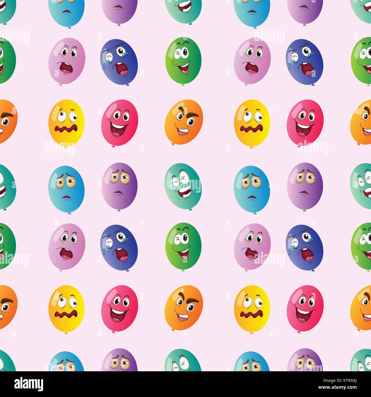 illustration of balloons on a pink background Stock Vector Image & Art ...
