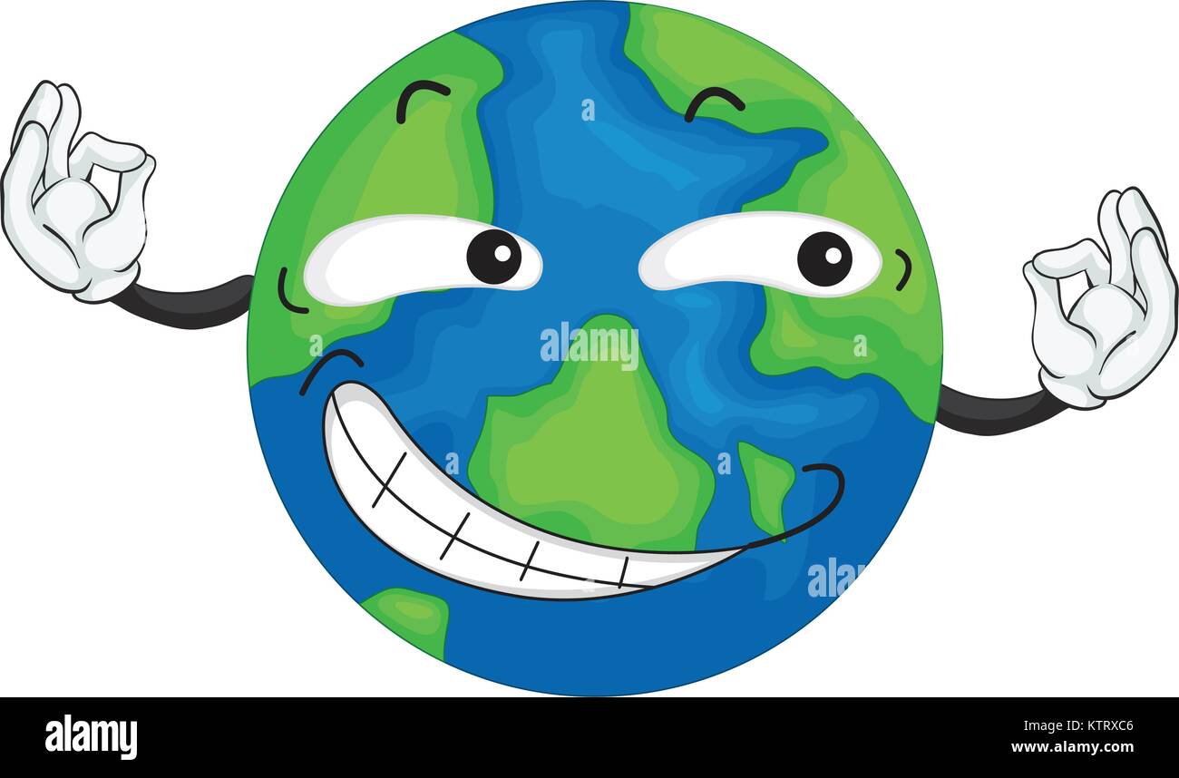 illustration of planet earth on a white background Stock Vector Image ...