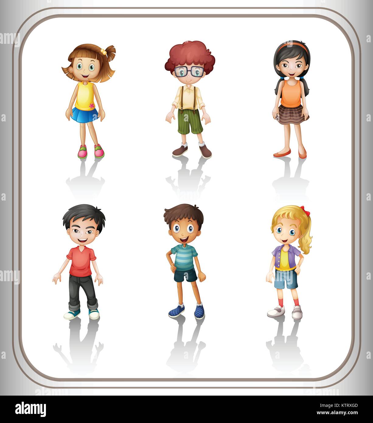 illustration of a kids on a white background Stock Vector Image & Art ...