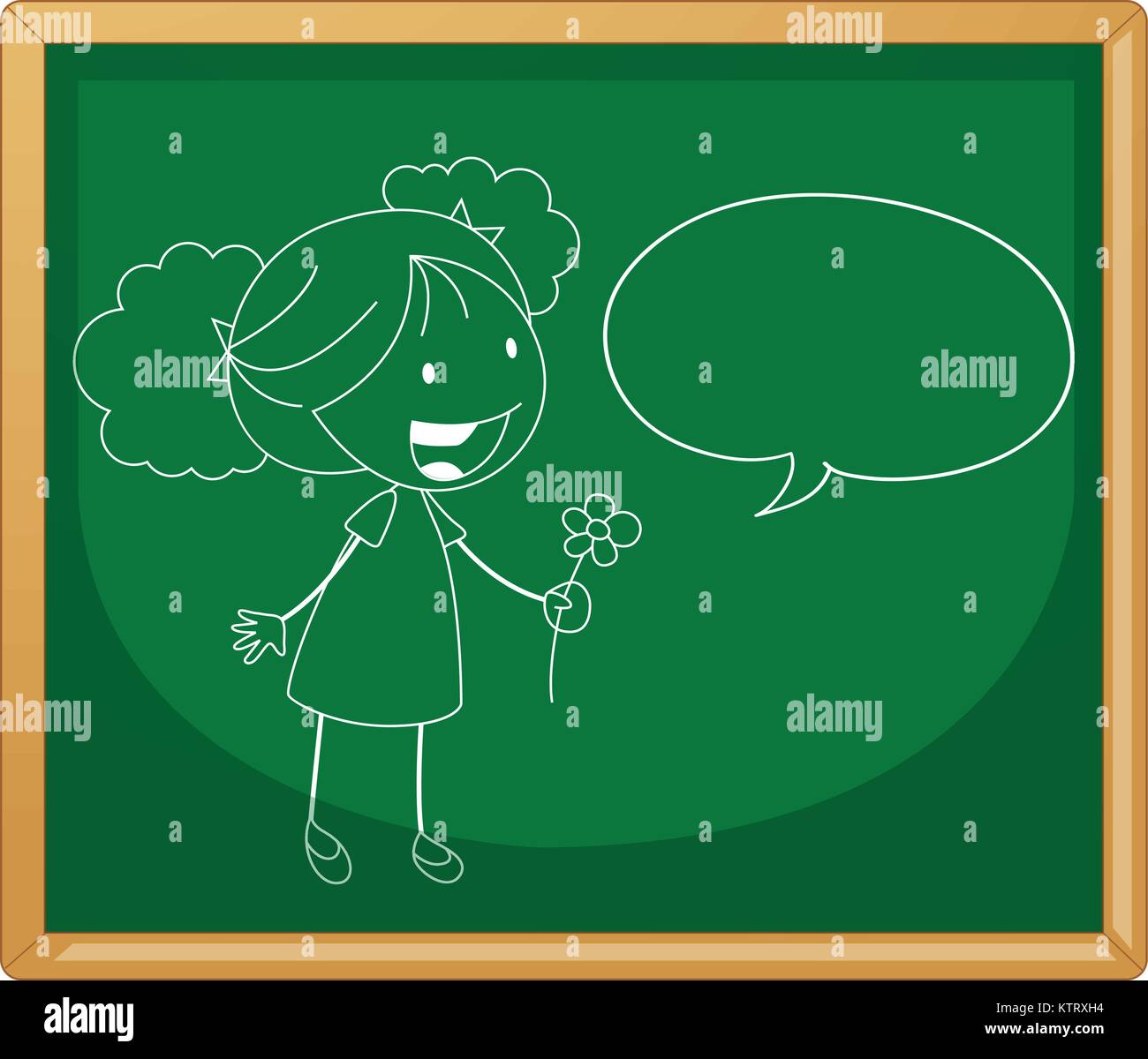 illustration of a green board with sketch Stock Vector Image & Art - Alamy