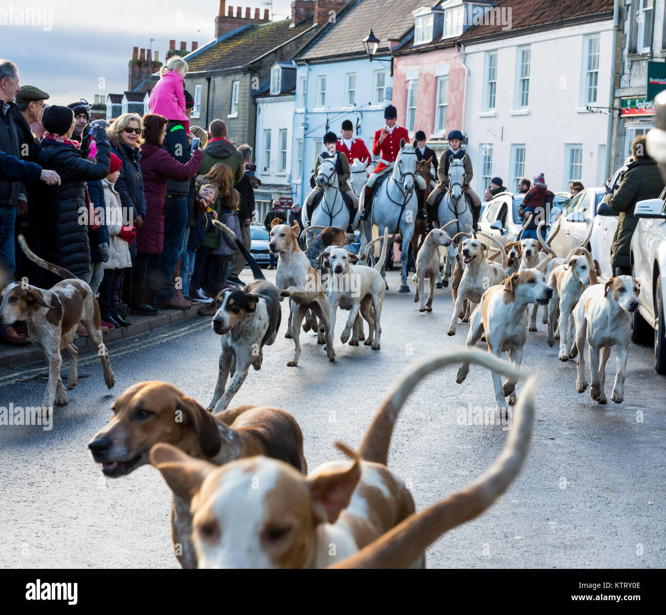 The Middleton Hunt, Boxing Day Meet, Malton, North Yorkshire, 2017 Stock Photo