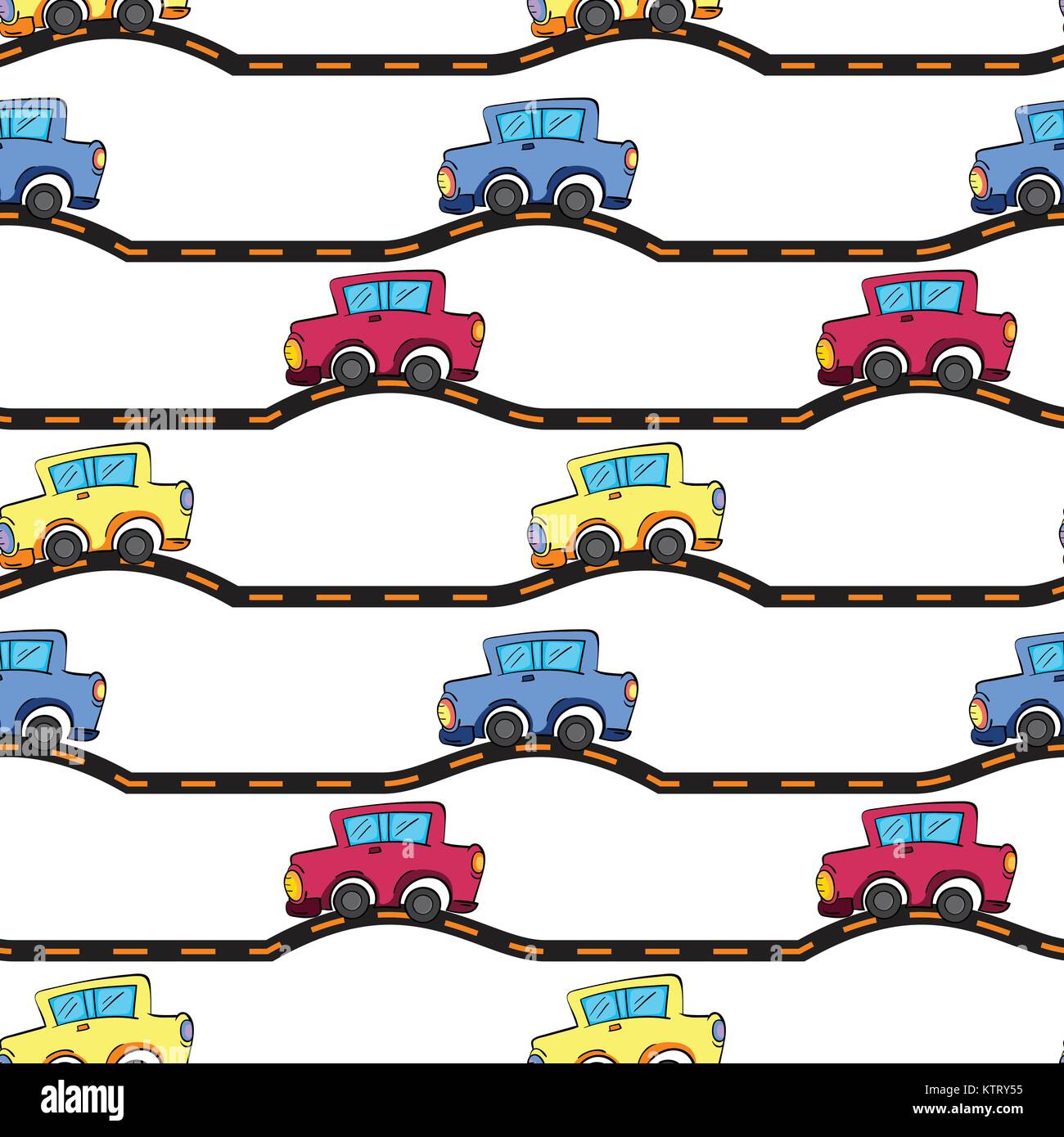 illustration of various cars on a white background Stock Vector Image ...