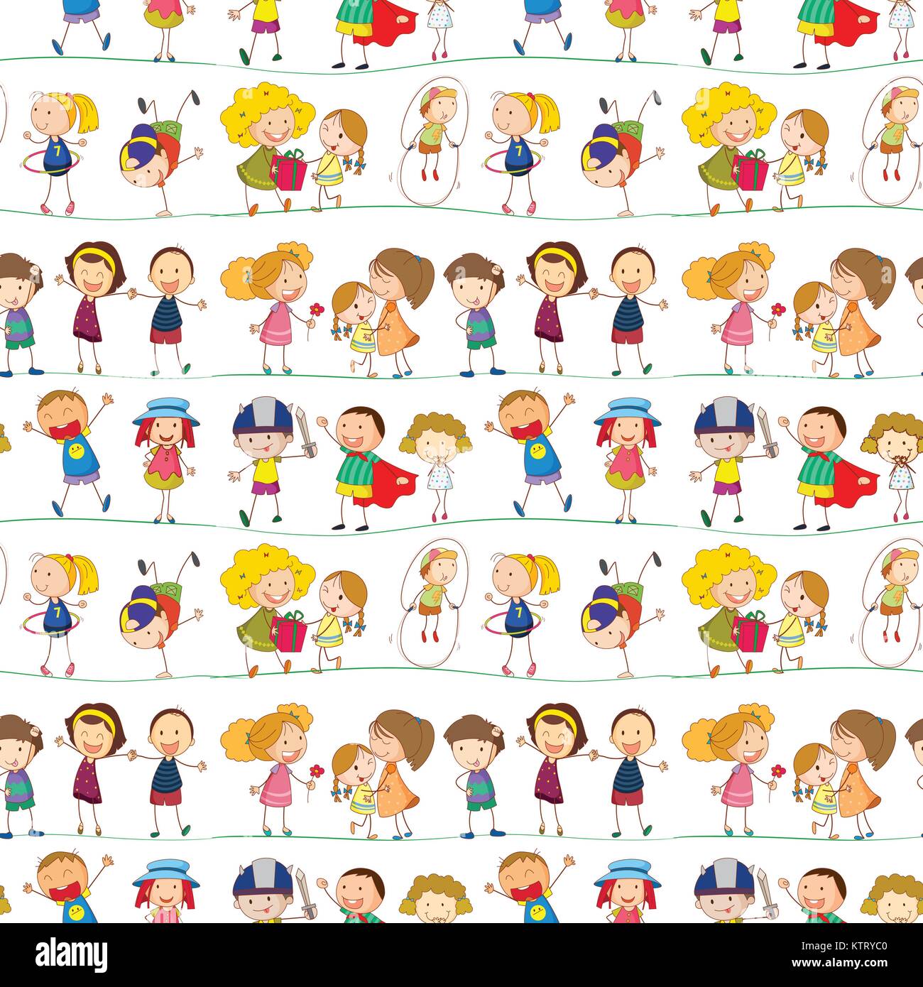 illustration of a kids on a white background Stock Vector Image & Art ...