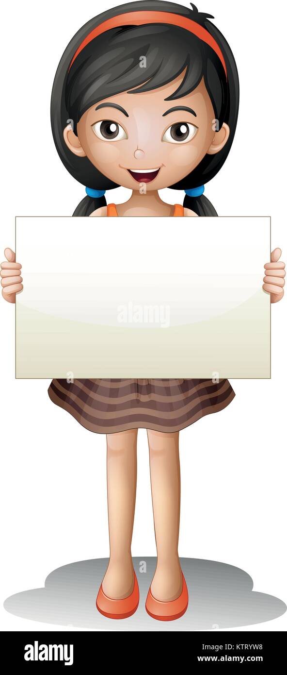 illustration of a girl on a white background Stock Vector Image & Art ...