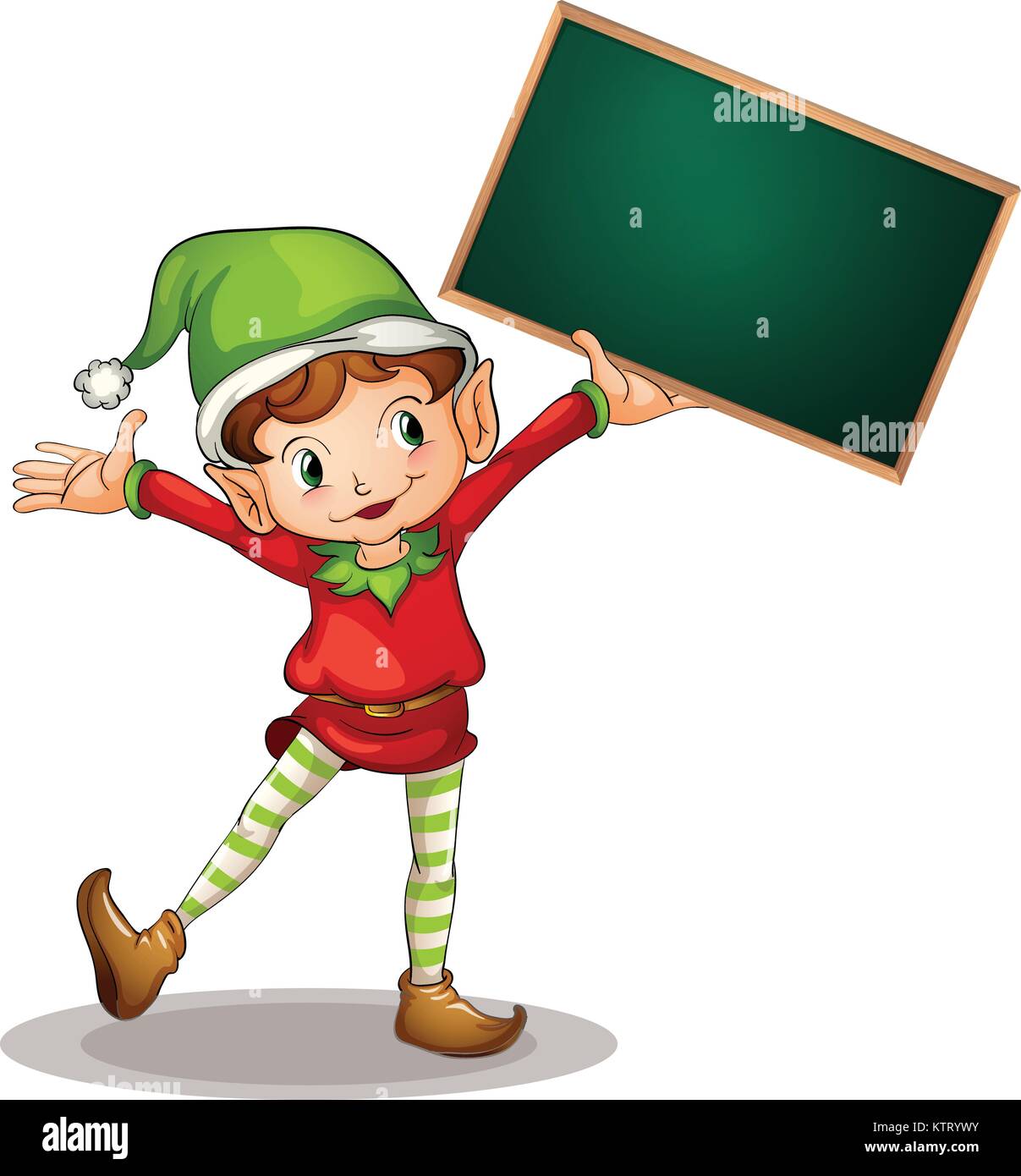 Illustration of a cartoon character holding a blank board Stock Vector ...