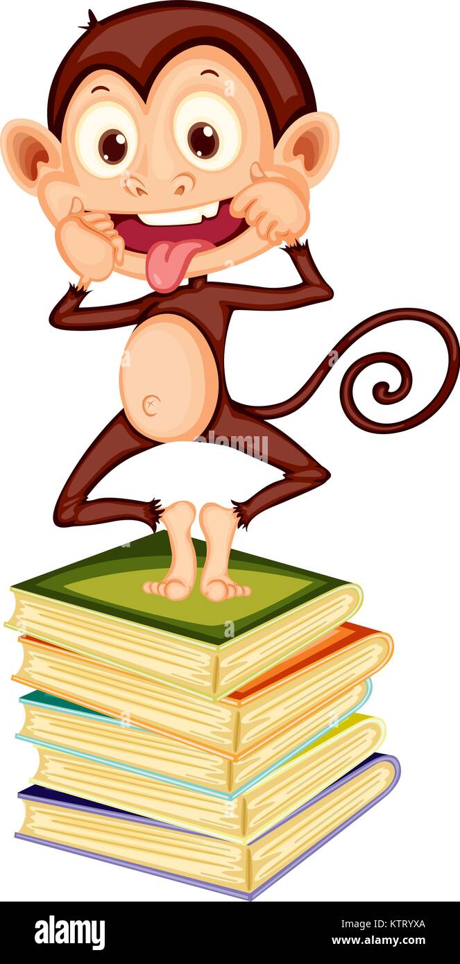 Illustration of cartoon monkey Stock Vector Image & Art - Alamy