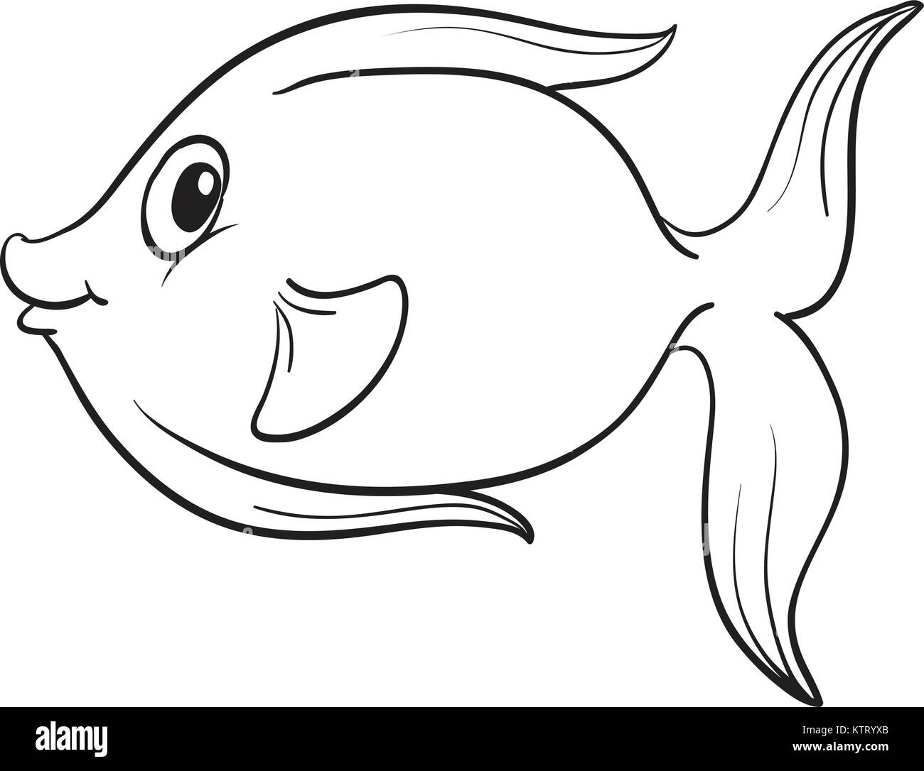 detailed illustration of a fish outline Stock Vector Image & Art ...