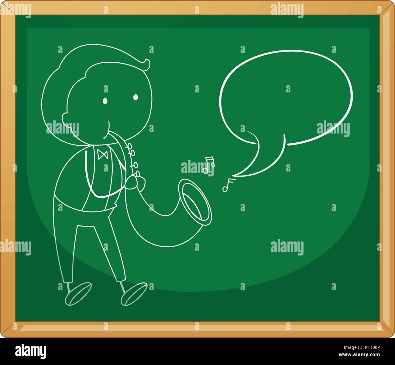 illustration of a green board with sketch Stock Vector Image & Art - Alamy