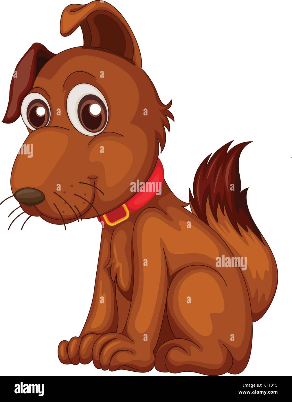 Illustration of a single cute dog in cartoon style Stock Vector Image ...