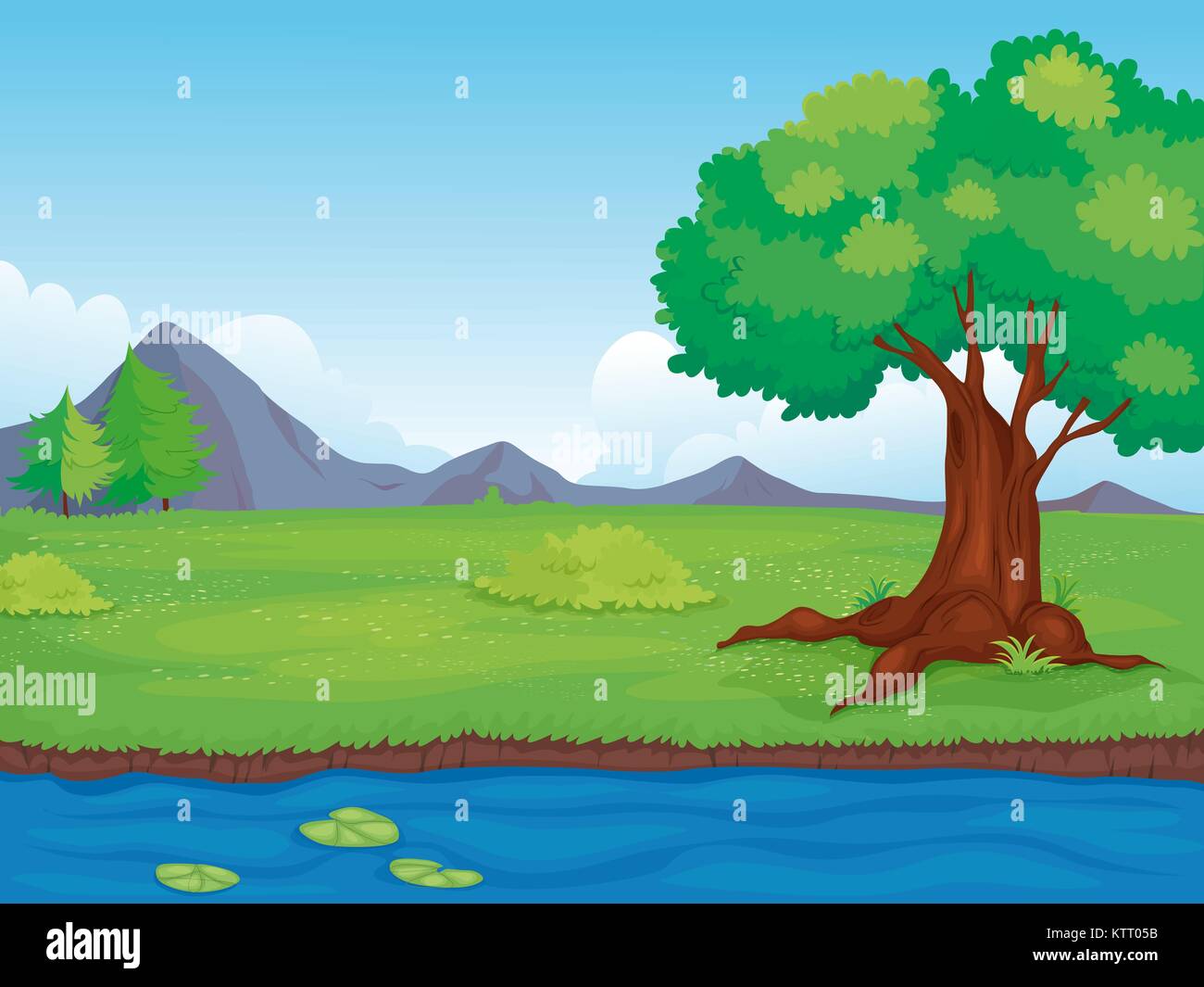 Illustration of an empty rural landscape Stock Vector Image & Art - Alamy