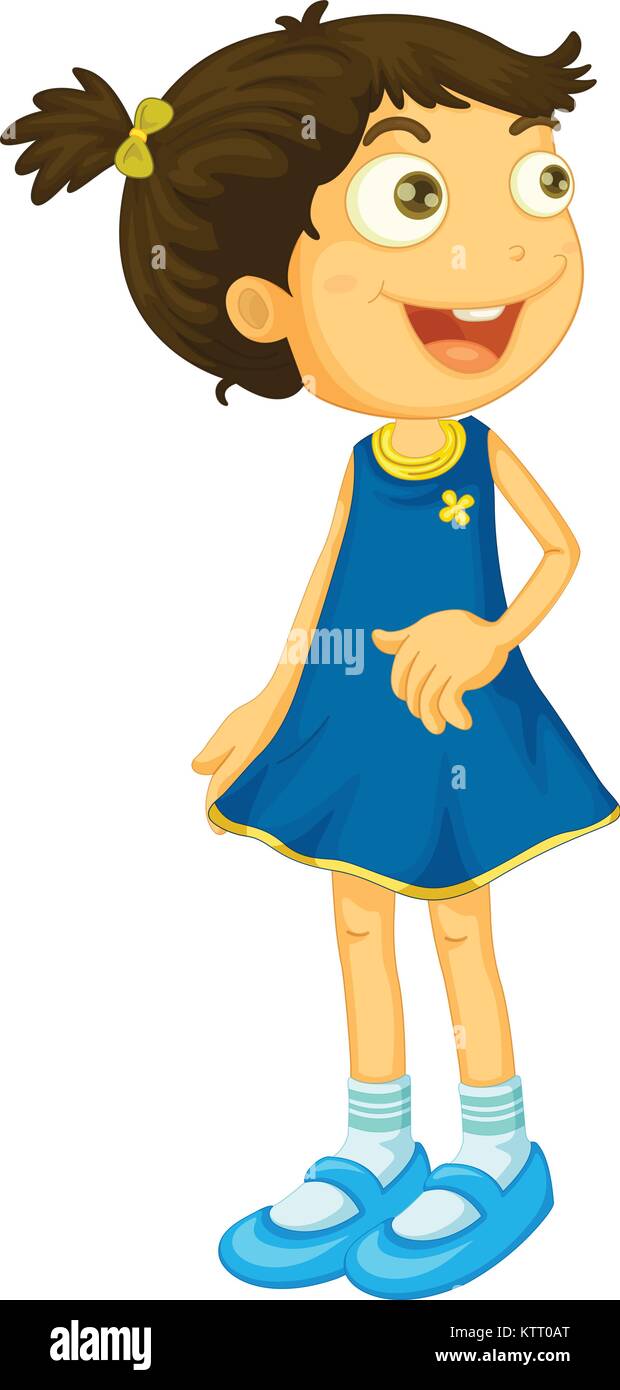 illustration of a girl on a white background Stock Vector Image & Art ...