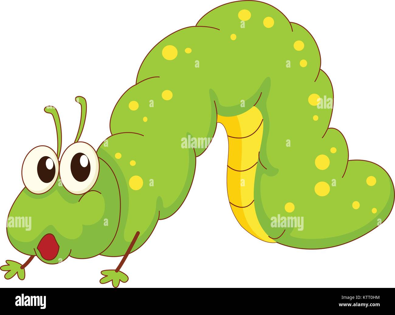 Illustration of a green caterpillar cartoon Stock Vector Image & Art ...