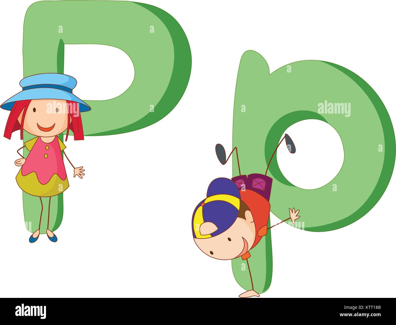 Illustration of children in a letter of alphabet Stock Vector Image ...