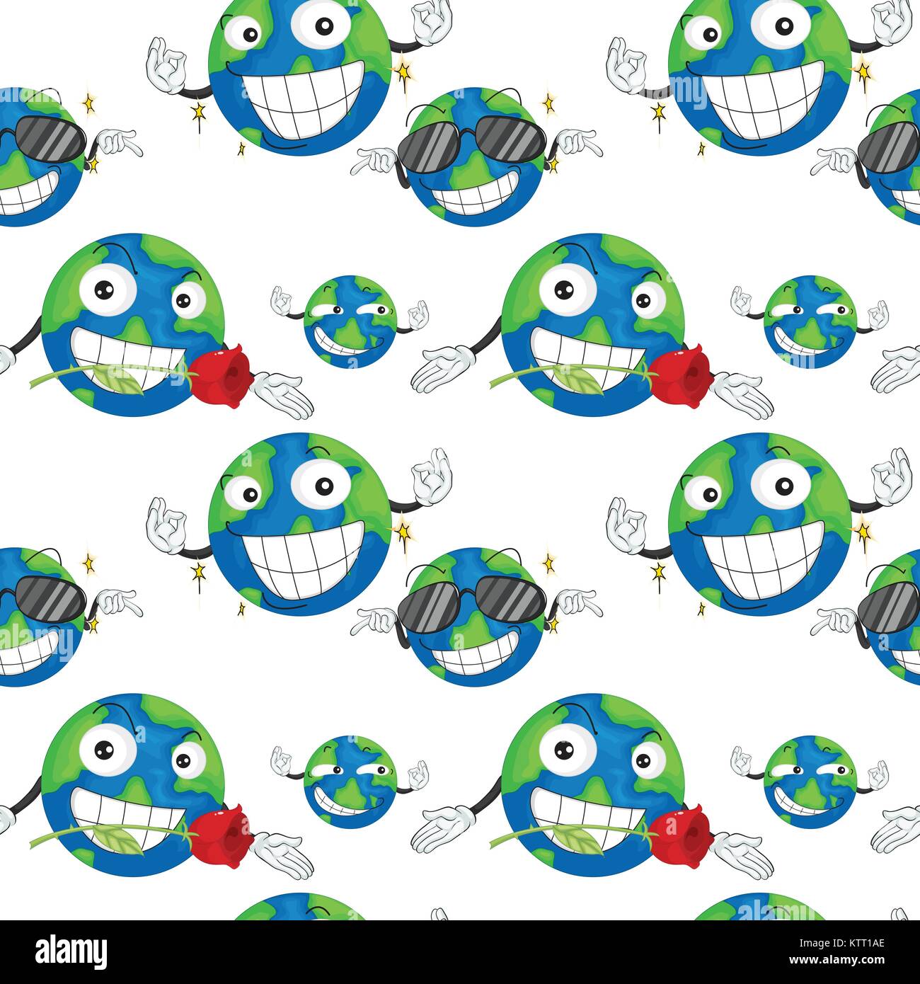 illustration of a earth planet on a white background Stock Vector Image ...
