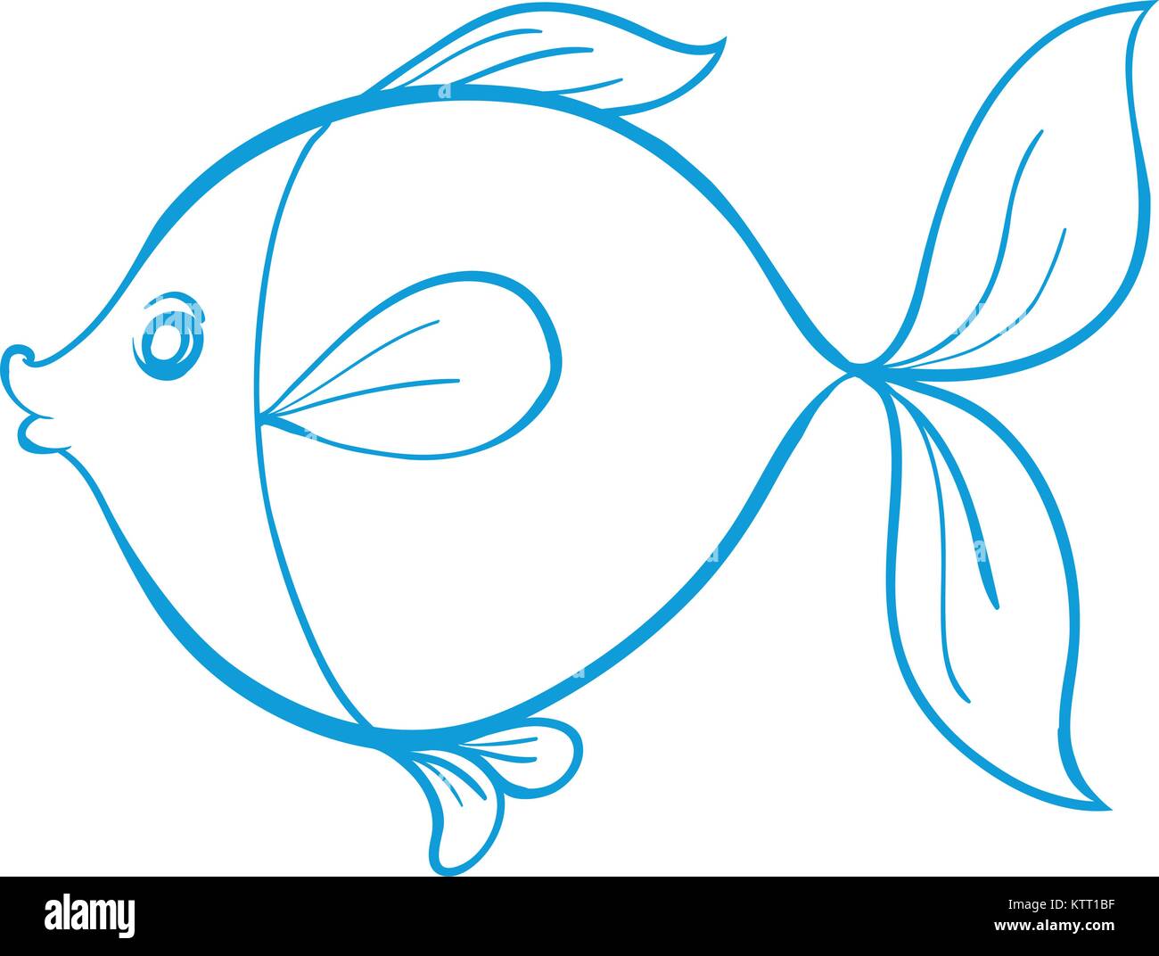 detailed illustration of a fish outline Stock Vector Image & Art ...