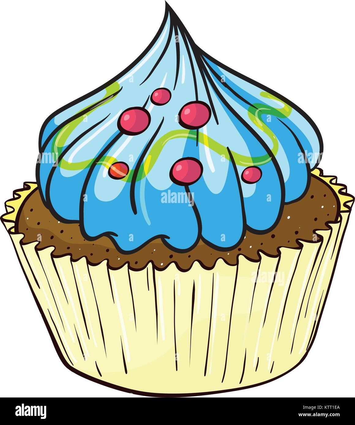 Illustration of an isolated cupcake Stock Vector