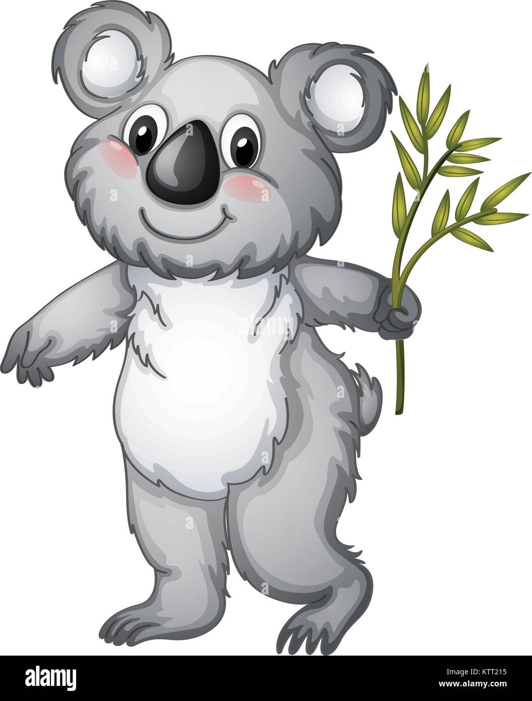 illustration of a koala bear on a white background Stock Vector Image ...