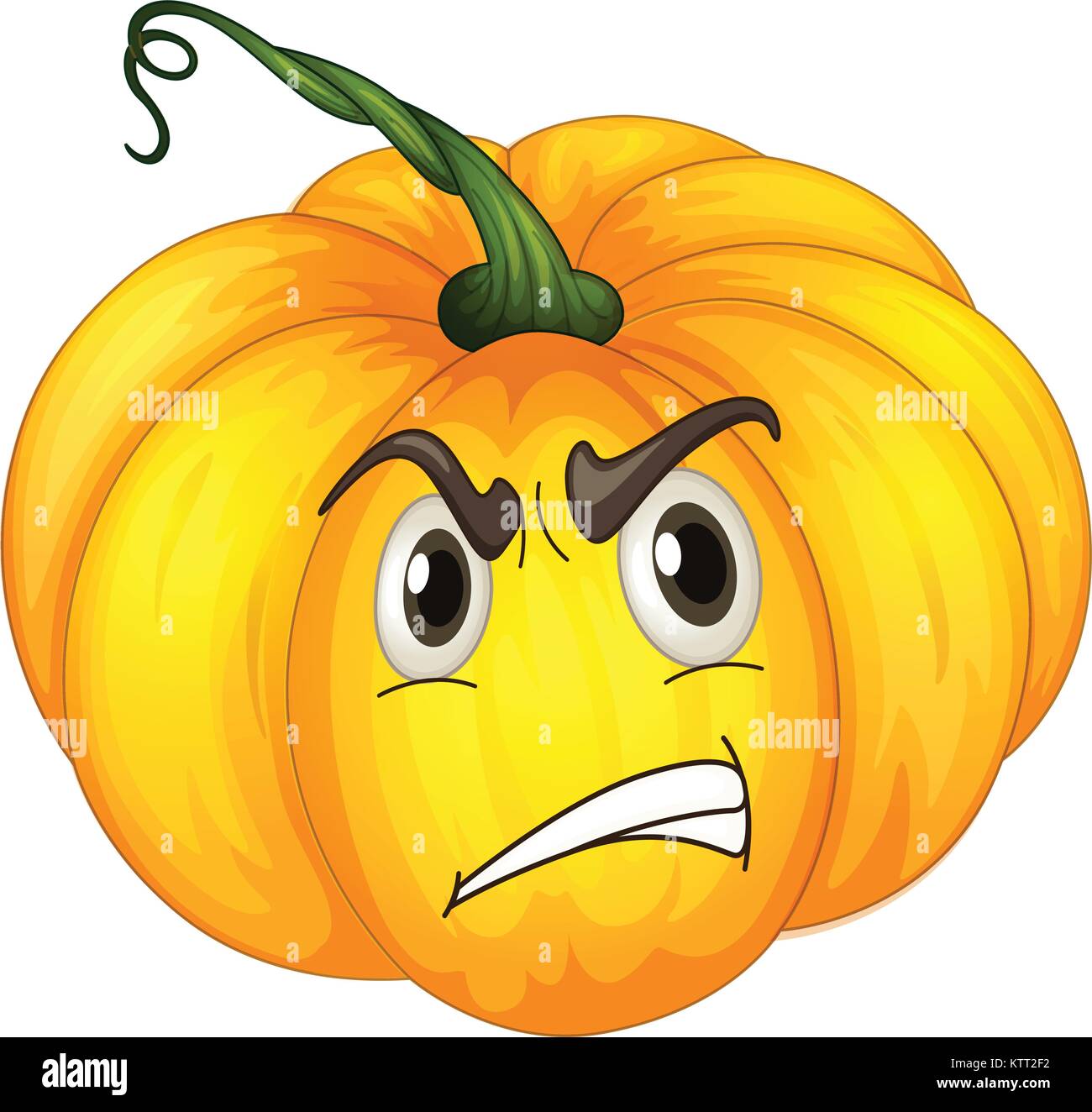 Illustration of a pumpkin with facial expression Stock Vector Image &amp; Art - Alamy