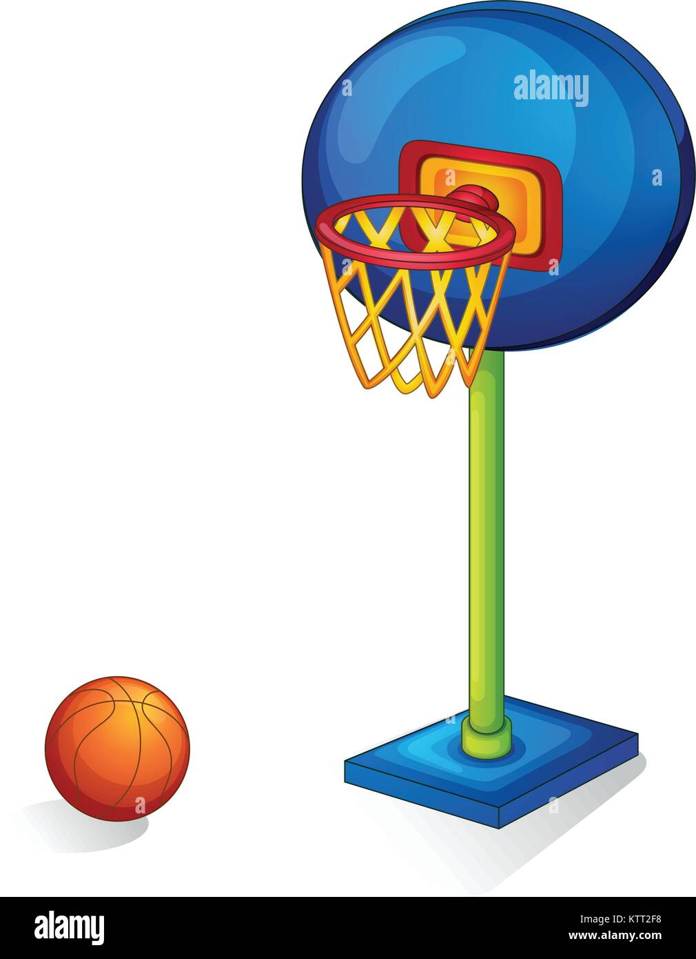 Basketball ring and ball on white Stock Vector Image & Art Alamy