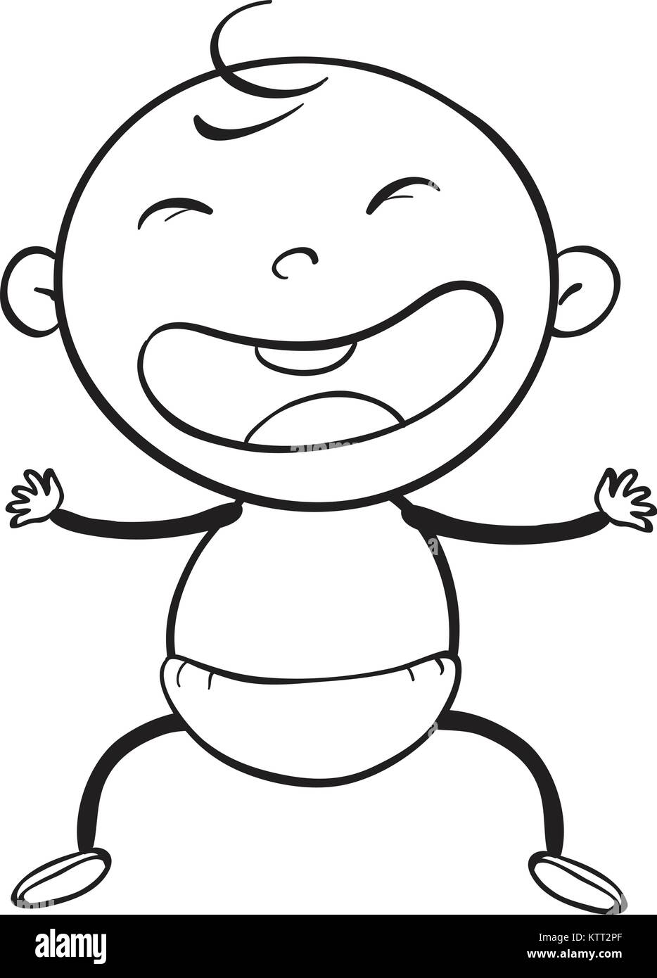 illustrtion of a baby on a white background Stock Vector Image & Art ...