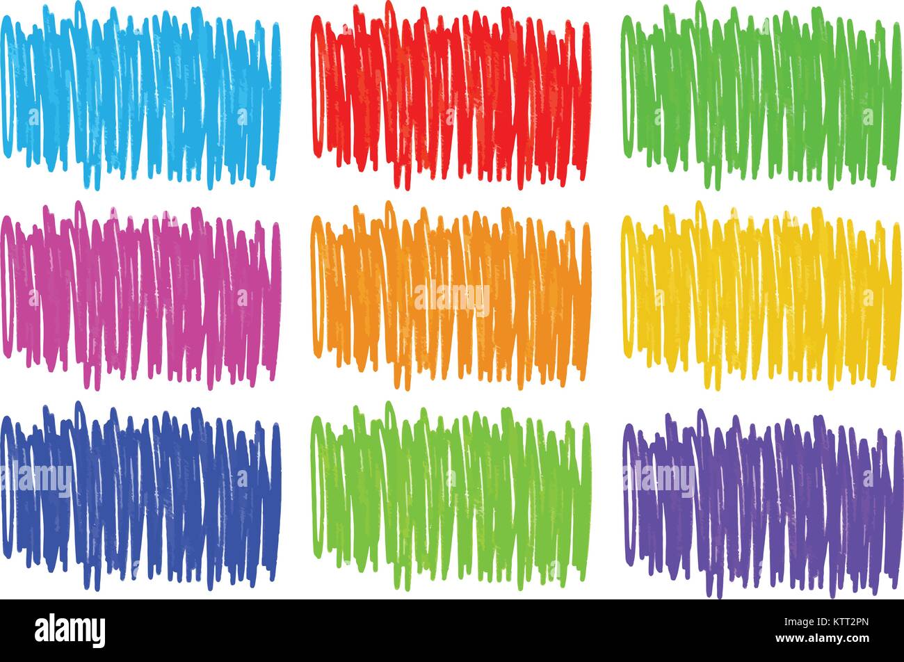 illustration of coloured patches on a white background Stock Vector
