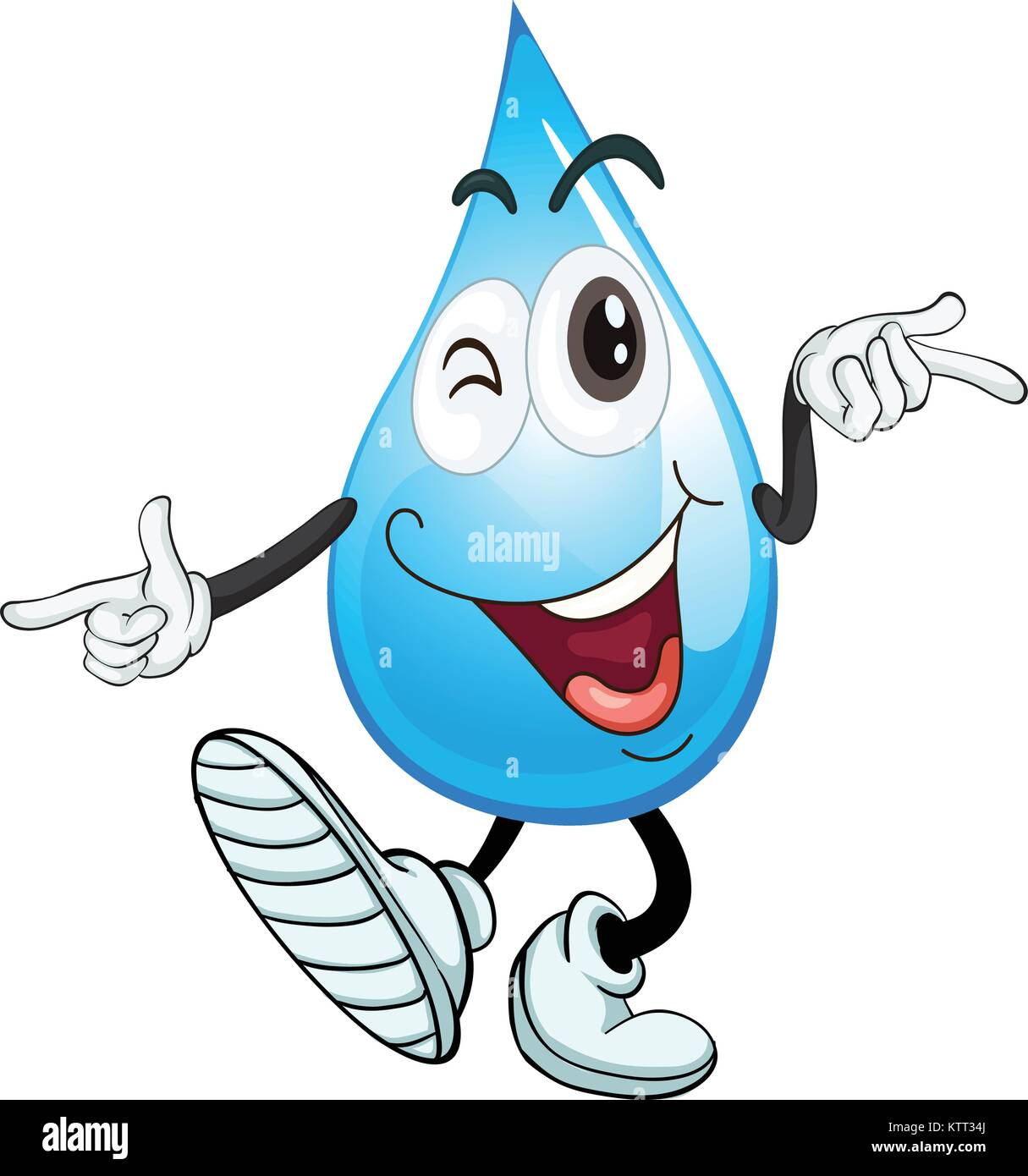 illustration of a water drop on a white background Stock Vector Image ...
