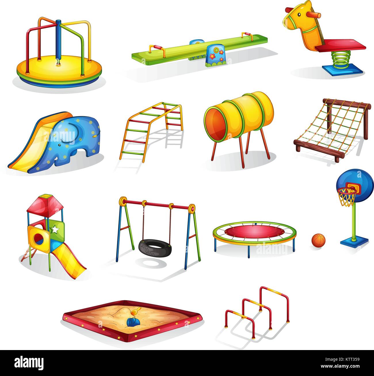 Collection of isolated play equipment Stock Vector Image & Art Alamy
