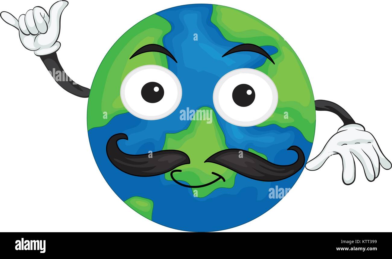 illustration of earth planet on a white background Stock Vector Image ...