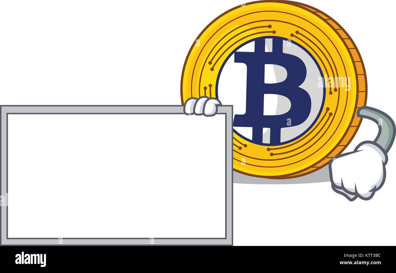 With board Bitcoin Gold character cartoon Stock Vector Image & Art - Alamy