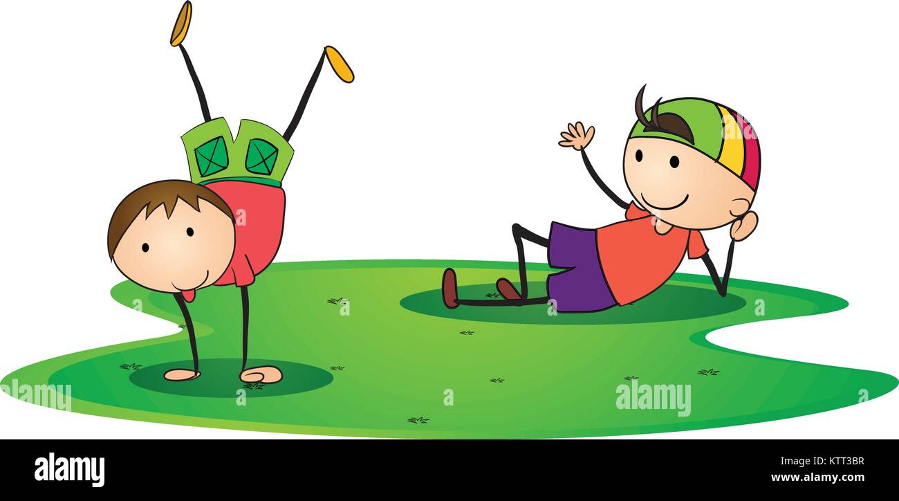 illustration of boys on a white background Stock Vector Image & Art - Alamy