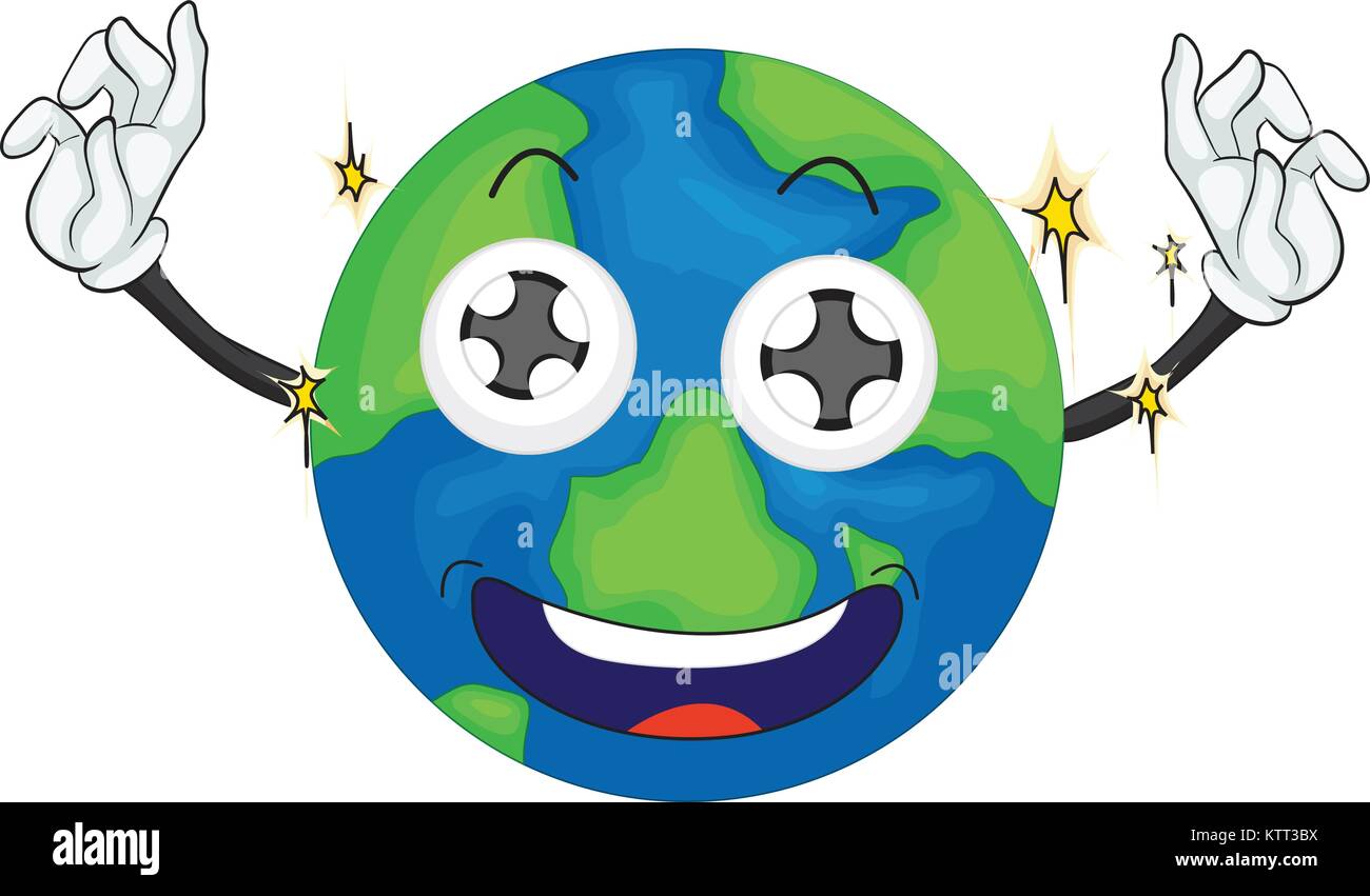 illustration of Planet earth on a white background Stock Vector Image ...