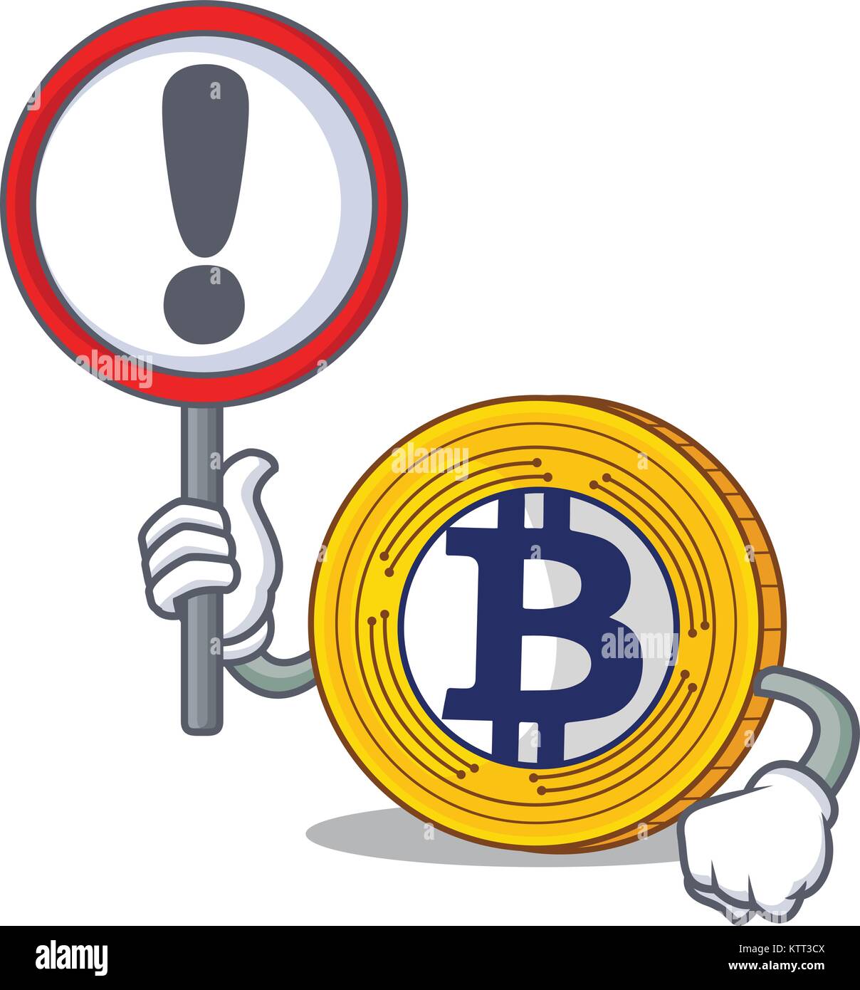 With sign Bitcoin Gold character cartoon Stock Vector Image & Art - Alamy