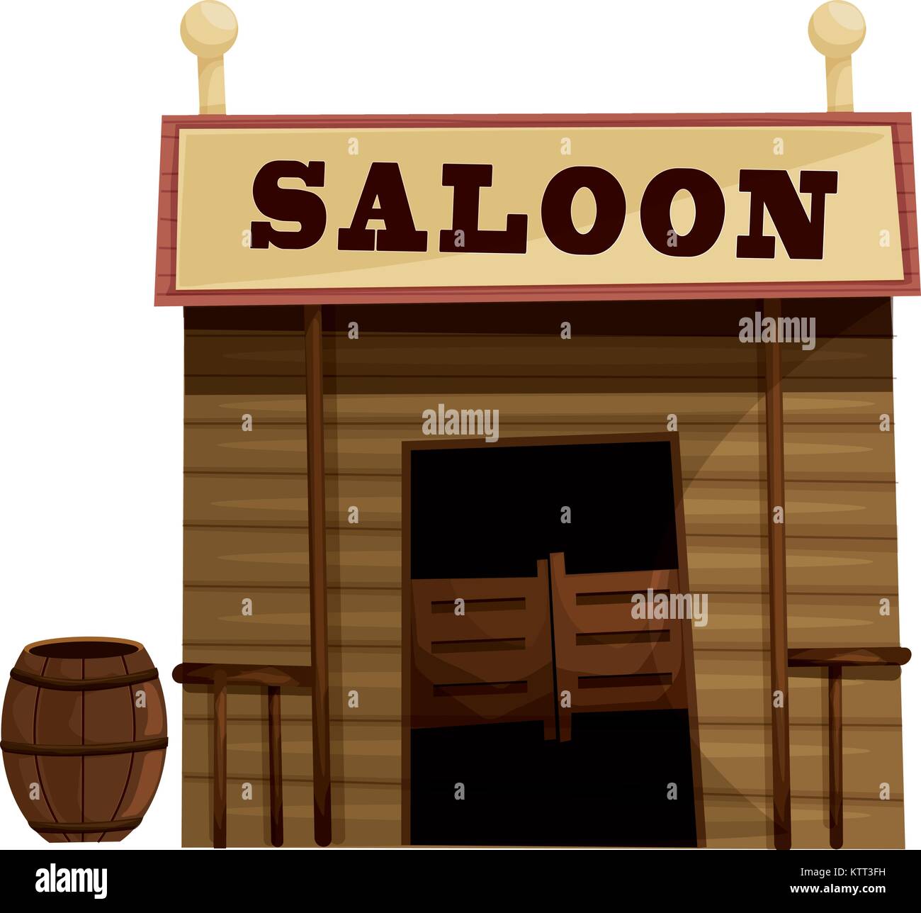 Illustration of saloon in the wild west Stock Vector