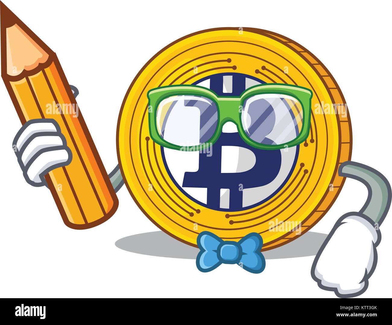 Student Bitcoin Gold character cartoon Stock Vector Image & Art - Alamy