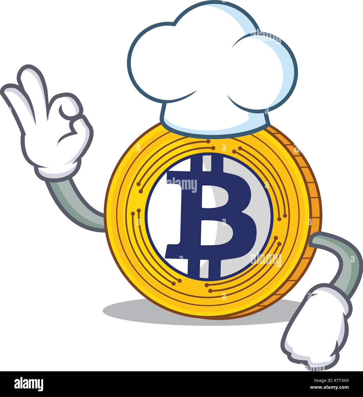 Chef Bitcoin Gold character cartoon Stock Vector Image & Art - Alamy