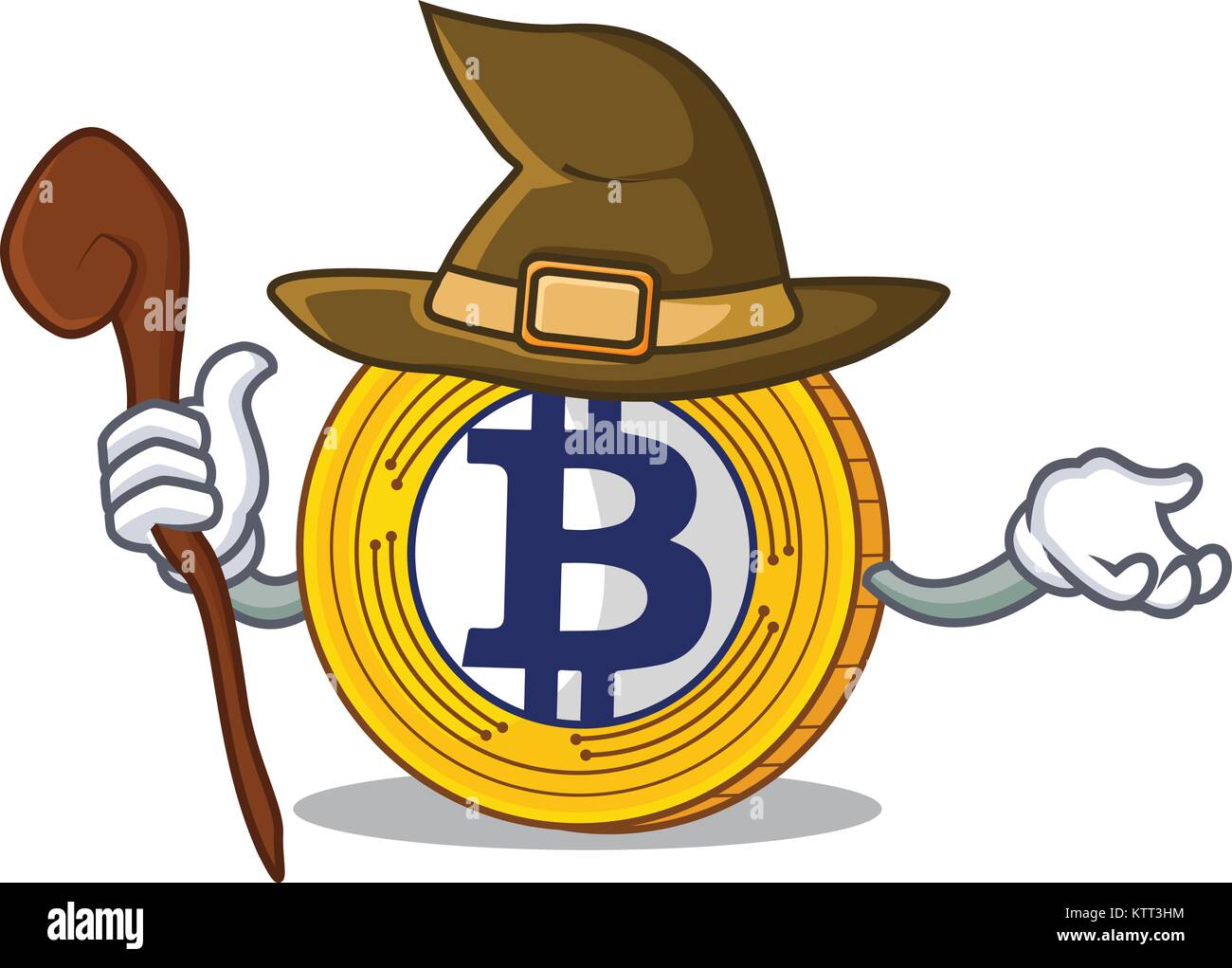 Witch Bitcoin Gold character cartoon Stock Vector Image & Art - Alamy