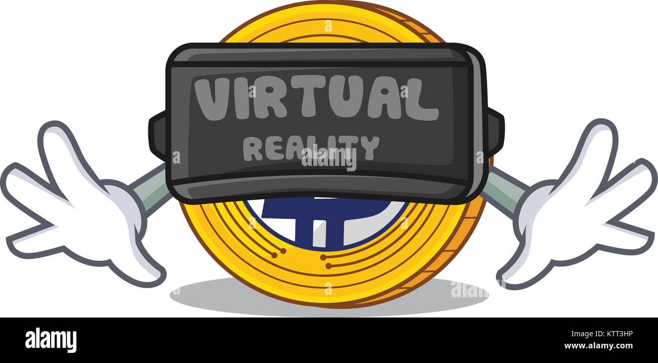 With virtual reality Bitcoin Gold character cartoon Stock Vector Image ...
