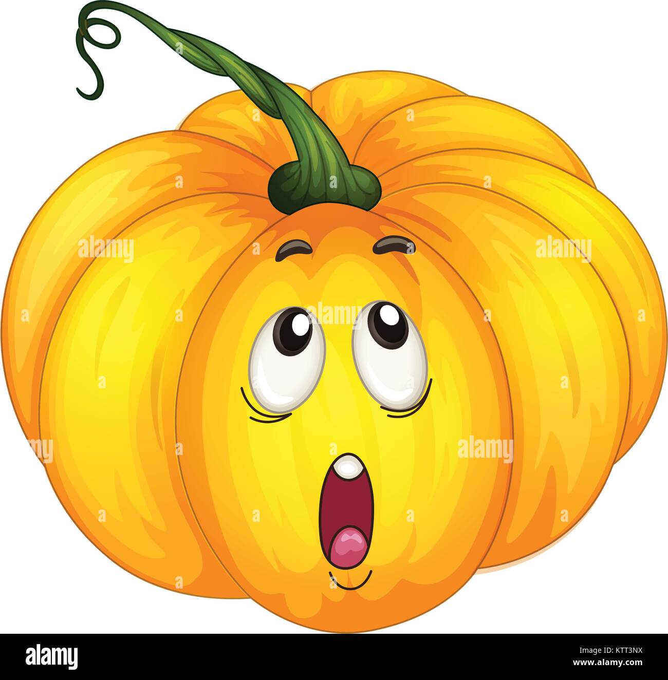 Illustration of a pumpkin with facial expression Stock Vector Image &amp; Art - Alamy